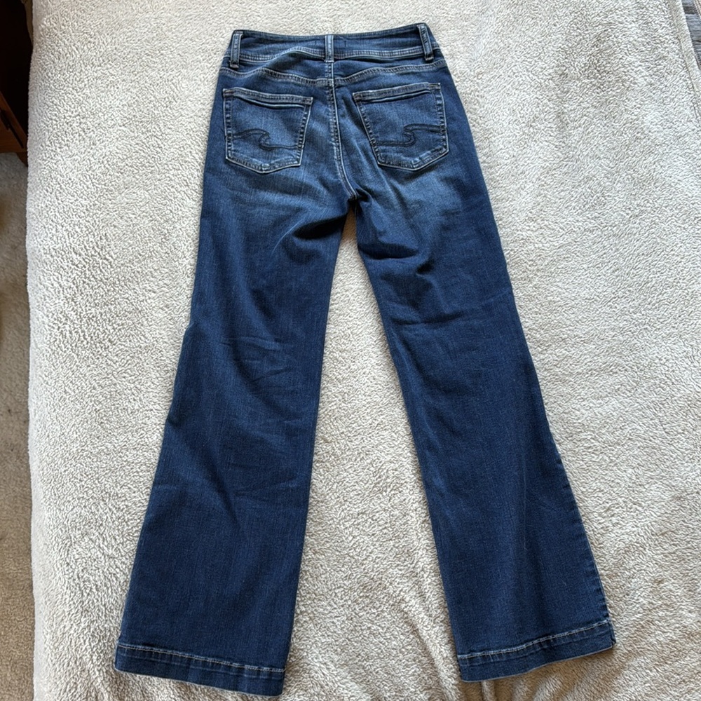Silver Jeans Co.® Avery Wide Leg Curvy High Rise Double Button Jean - Picture 5 of 10